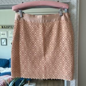 Pink Crochet Mid-Thigh Forever 21 Skirt - Sz L